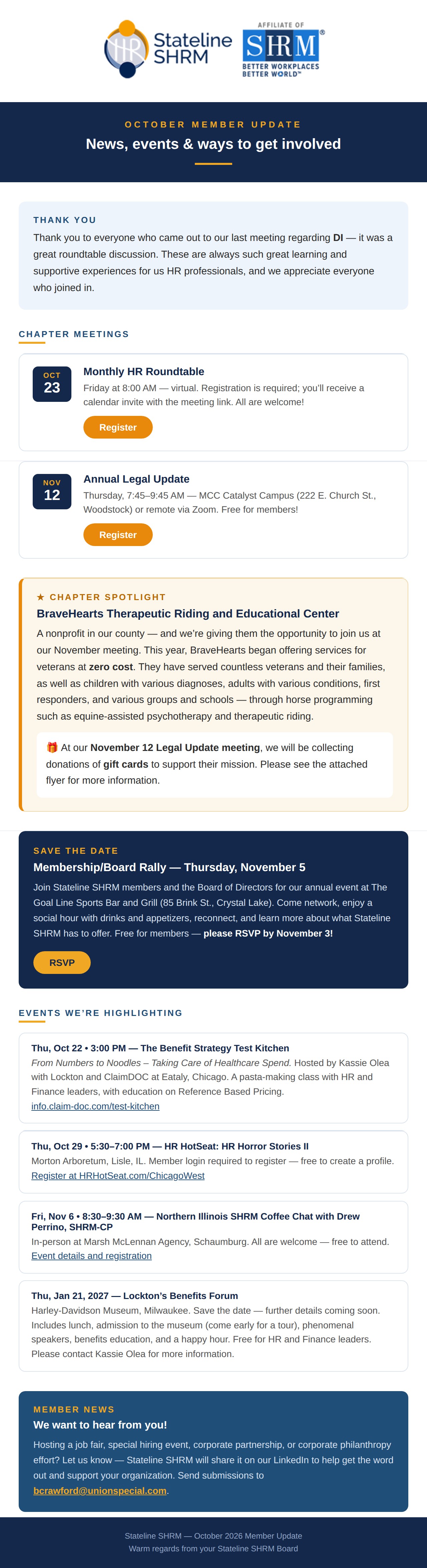 October 2026 Newsletter